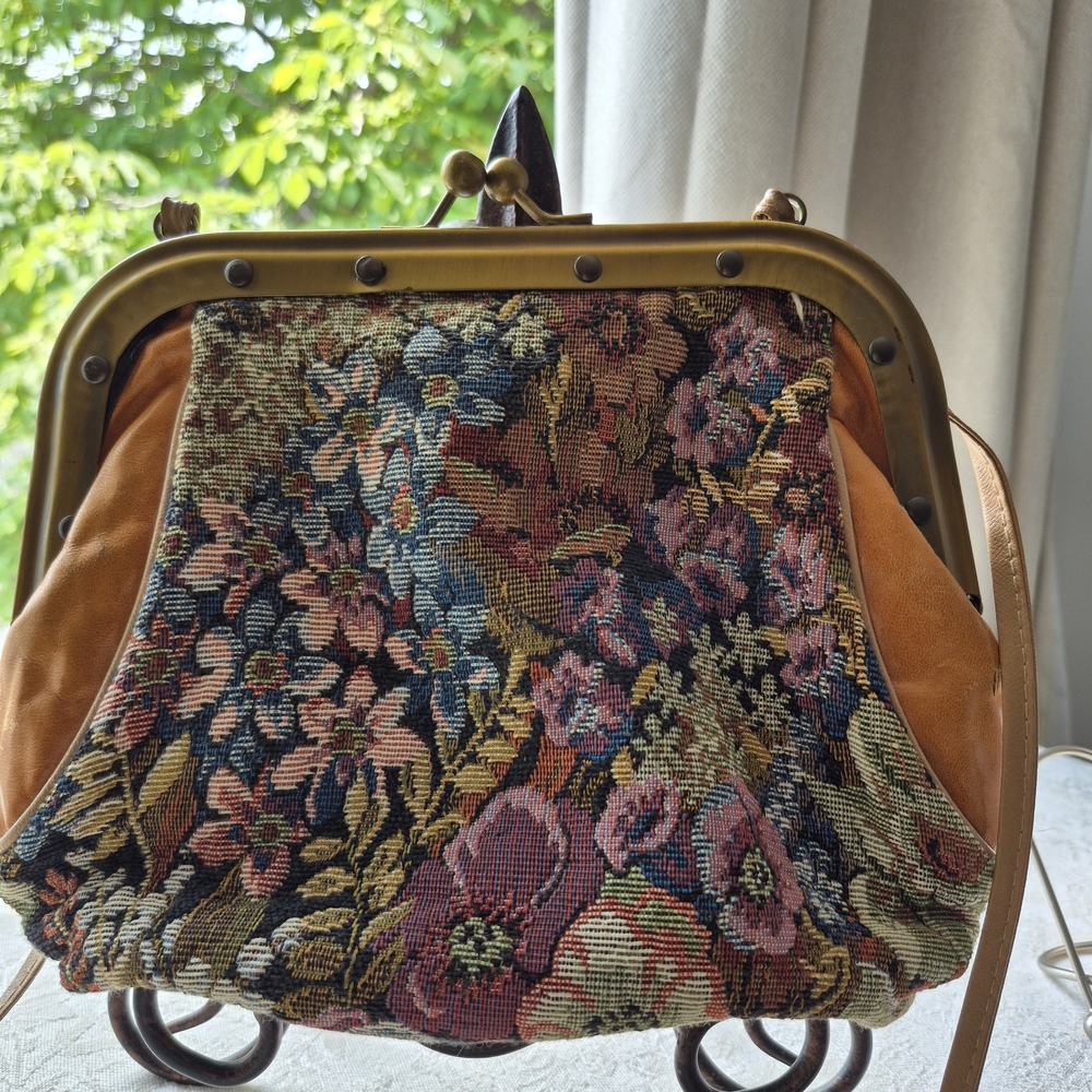 Chic Brown and Pink Clutch with Wristlet